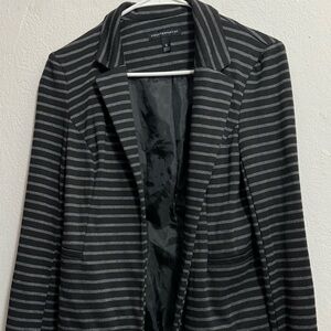 COUNTERPARTS | Women’s Black blazer with grey stripes | Size Small